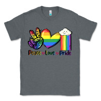 Charcoal Heather Peace love Pride Classic Tee - FaDigitalArtStudio