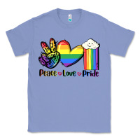 Colony Blue Peace love Pride Classic Tee - FaDigitalArtStudio