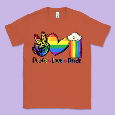Peace Love Pride Classic Tee Designed By Fadigitalartstudio