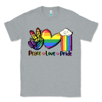 Heather Grey Peace love Pride Classic Tee - FaDigitalArtStudio