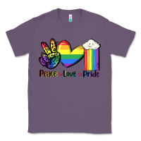 Lavender Peace love Pride Classic Tee - FaDigitalArtStudio