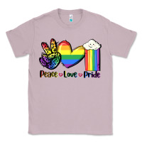 Lilac Peace love Pride Classic Tee - FaDigitalArtStudio