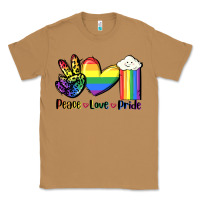 Toasted Coconut Peace love Pride Classic Tee - FaDigitalArtStudio