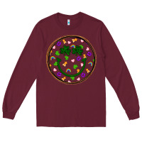 Burgundy st patrick s day smiley face Long Sleeve Tee - Artiststas
