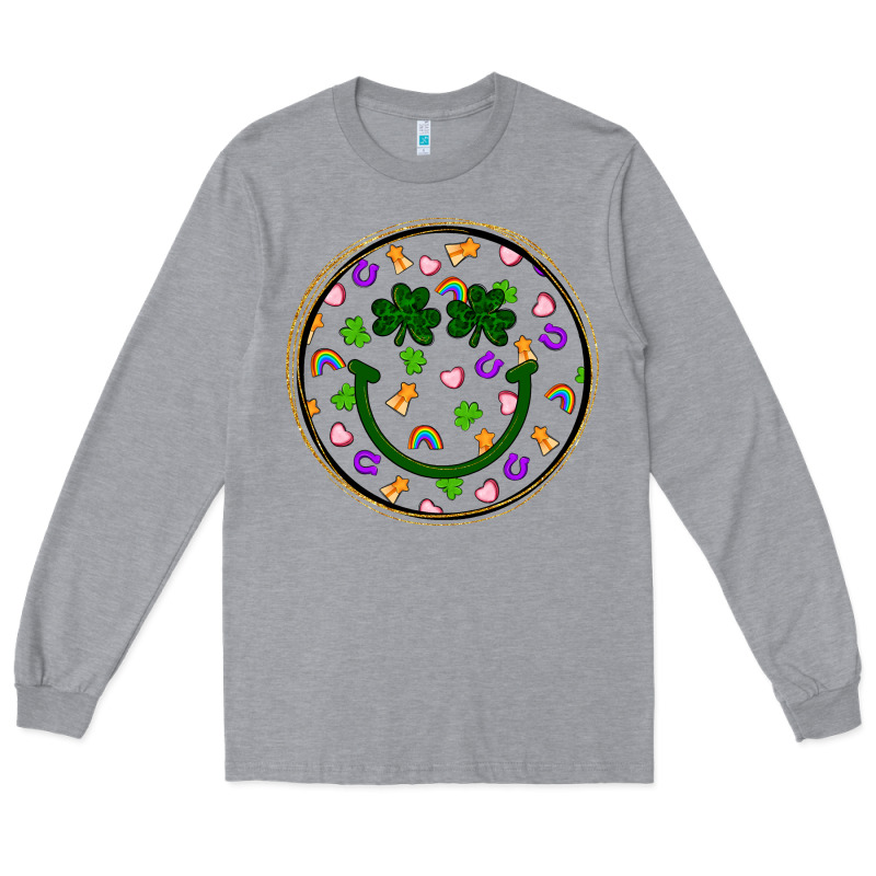 St Patrick S Day Smiley Face Long Sleeve Tee by Artiststas | Teevron