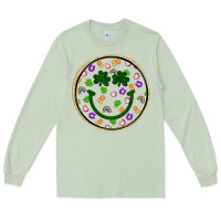 Matcha st patrick s day smiley face Long Sleeve Tee - Artiststas