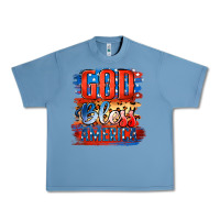 Pebble Blue God Bless America Urban Heavy Tee - Jasminsmagicworld