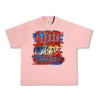 Salmon God Bless America Urban Heavy Tee - Jasminsmagicworld