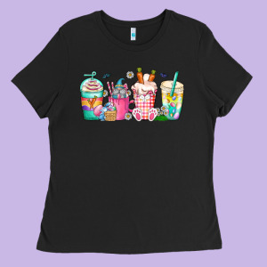 Easter Day Coffee Gnome Ladies Tee Designed By Cowhidedigitalart