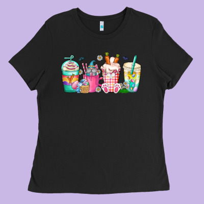Easter Day Coffee Gnome Ladies Tee Designed By Cowhidedigitalart