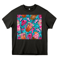 Asphalt breast cancer coffee cups with butterfly seamless pattern bbs Heavy Core Tee - BundleAndBundleShop