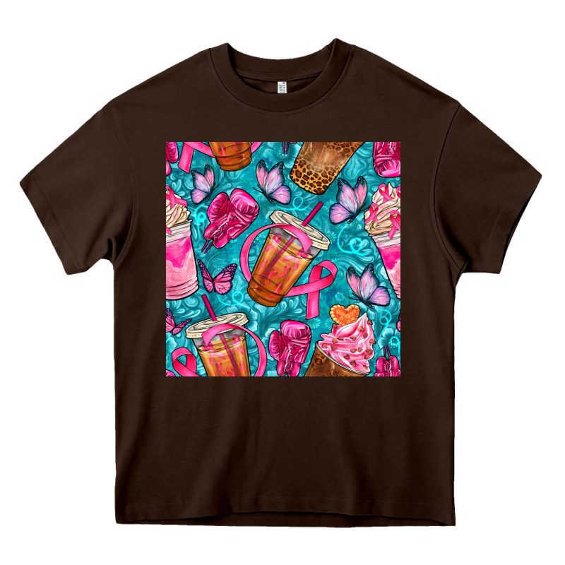 Breast Cancer Coffee Cups With Butterfly Seamless Pattern Bbs Heavy Core Tee by BundleAndBundleShop | Teevron