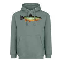 Sage Greenback Cutthroat Trout Fish Heavyweight Hoodie - RanaPortraitStore