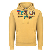 Texas Girl Serape Turquoise Leopard Cowhide Arrow Vintage Hoodie | Teevron