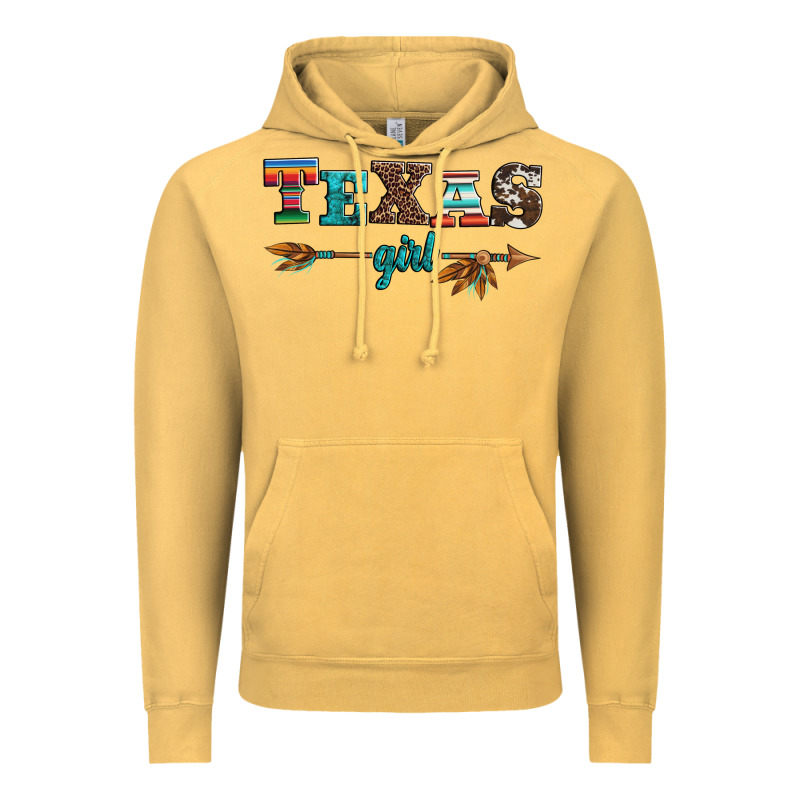 Texas Girl Serape Turquoise Leopard Cowhide Arrow Vintage Hoodie by Artiststas | Teevron