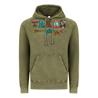 Vintage Olive texas girl serape turquoise leopard cowhide arrow Vintage Hoodie - Artiststas