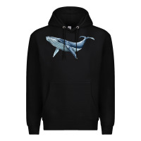 Black humpback whale Premium Hoodie - BarkalooDesign