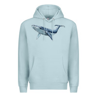 Blue Mist humpback whale Premium Hoodie - BarkalooDesign