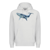 Dove Grey humpback whale Premium Hoodie - BarkalooDesign