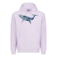 Lilac humpback whale Premium Hoodie - BarkalooDesign