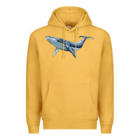 Mustard humpback whale Premium Hoodie - BarkalooDesign