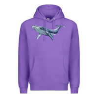 Purple humpback whale Premium Hoodie - BarkalooDesign