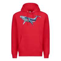 Red humpback whale Premium Hoodie - BarkalooDesign