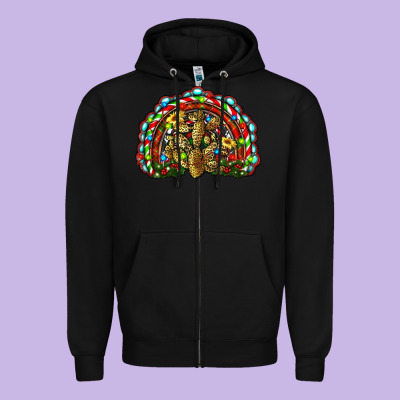 Christmas Rainbow With Leopard Cactus Zipper Hoodie Designed By Ranaportraitstore