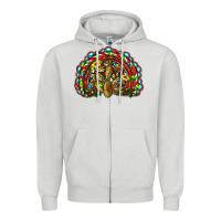 Dove Grey christmas rainbow with leopard cactus Zipper Hoodie - RanaPortraitStore