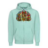 Seafoam christmas rainbow with leopard cactus Zipper Hoodie - RanaPortraitStore