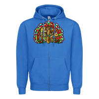 True Royal christmas rainbow with leopard cactus Zipper Hoodie - RanaPortraitStore