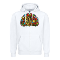 White christmas rainbow with leopard cactus Zipper Hoodie - RanaPortraitStore