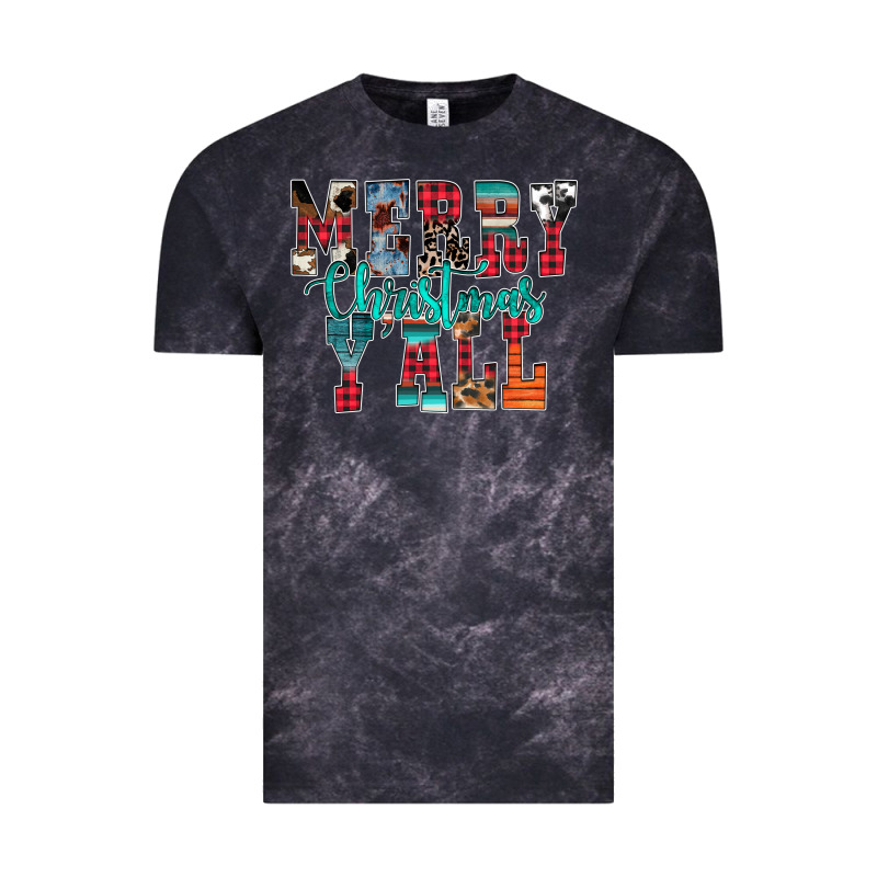 Merry Christmas Y'all Vintage Tee by CowhideDigitalArt | Teevron