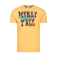 Vintage Mustard merry christmas y'all Vintage Tee - CowhideDigitalArt