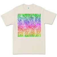 Bone watercolor rainbow tiger seamless pattern Premium Tee - BundleAndBundleShop