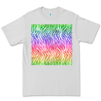Dove Grey watercolor rainbow tiger seamless pattern Premium Tee - BundleAndBundleShop