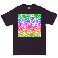 Plum watercolor rainbow tiger seamless pattern Premium Tee - BundleAndBundleShop
