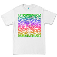 White watercolor rainbow tiger seamless pattern Premium Tee - BundleAndBundleShop