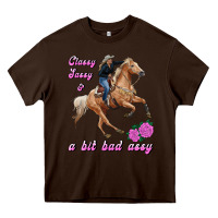 Chocolate Brown classy sassy & a bit bad assy Heavy Core Tee - RanaPortraitStore