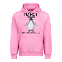 Fuchsia Pink I'm Not Short I'm Penguin Size Urban Hoodie - Bettercallsaul