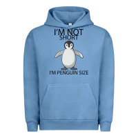 Pigment Pebble Blue I'm Not Short I'm Penguin Size Urban Hoodie - Bettercallsaul