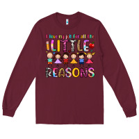 Burgundy i love my job for all the little reasons Long Sleeve Tee - Artiststas
