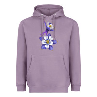 Lavender Colorado Rocky Mountain Columbine Flower Heavyweight Hoodie - RanaPortraitStore