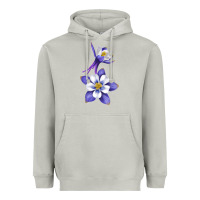 Moon Dust Colorado Rocky Mountain Columbine Flower Heavyweight Hoodie - RanaPortraitStore