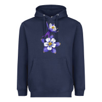 Colorado Rocky Mountain Columbine Flower Heavyweight Hoodie | Teevron