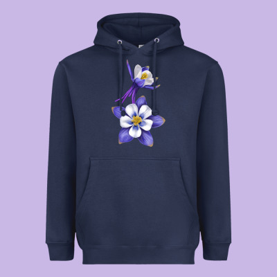 Colorado Rocky Mountain Columbine Flower Heavyweight Hoodie Designed By Ranaportraitstore