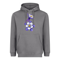 Storm Colorado Rocky Mountain Columbine Flower Heavyweight Hoodie - RanaPortraitStore