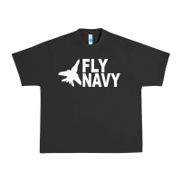 Pigment Black fly navy Urban Heavy Tee - DesigneFamous