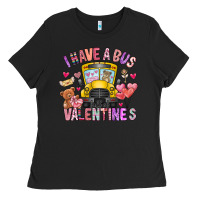 Black i have a bus full of valentines Ladies Tee - CowhideDigitalArt