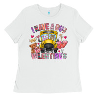 White i have a bus full of valentines Ladies Tee - CowhideDigitalArt